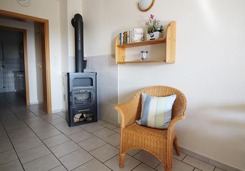 Kamin in einem Ferienhaus an der Ostsee