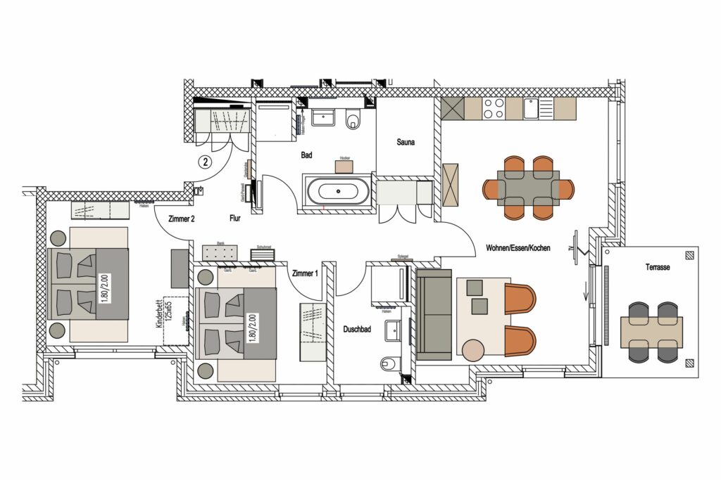 Grundriss Ferienhaus Grömitz