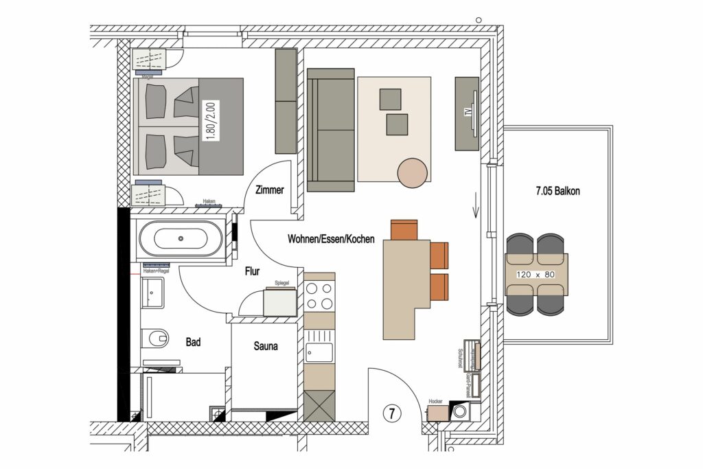 Grundriss Ferienhaus Grömitz