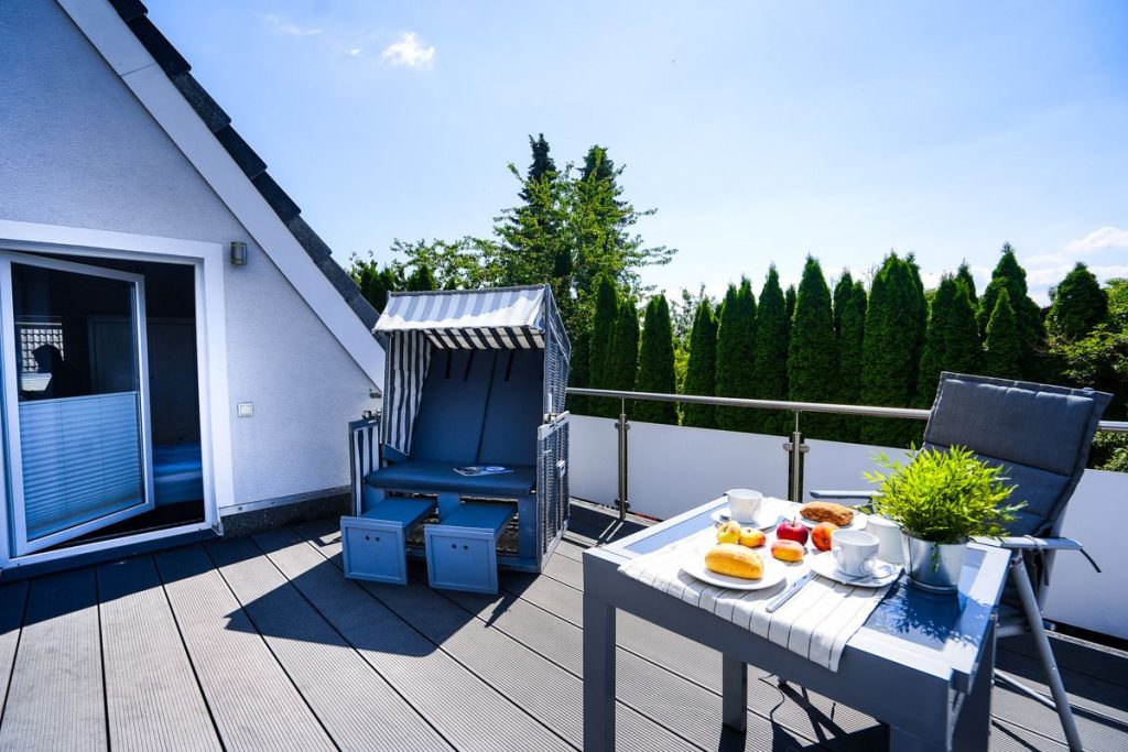 Terrasse von Ferienwohnung Grömitz