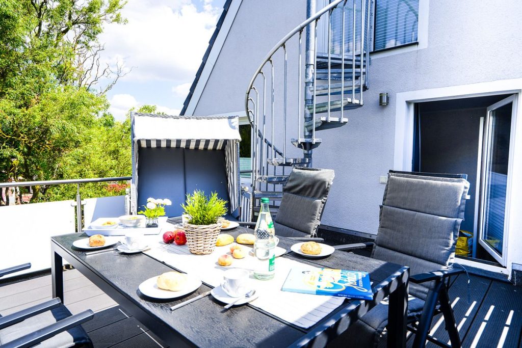 Terrasse von Ferienwohnung Grömitz