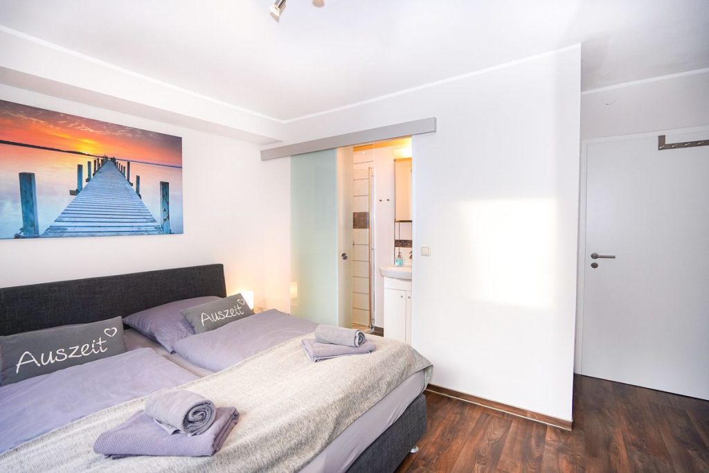 Schlafzimmer in Ferienwohnung Grömitz